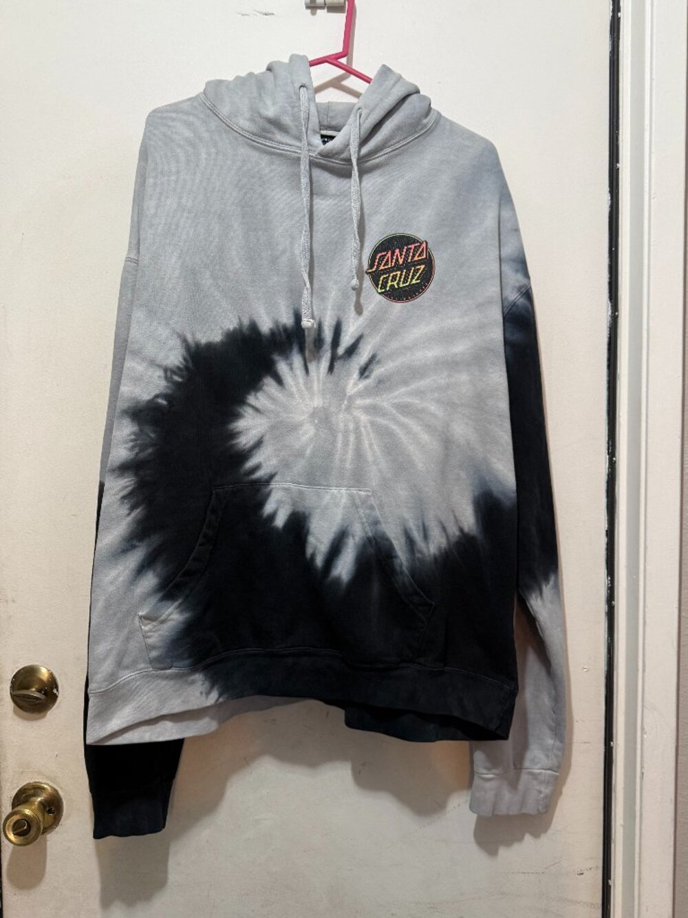 Santa Cruz Men's 2XLarge Tie Dye Hoodie Pullover Sweatshirt